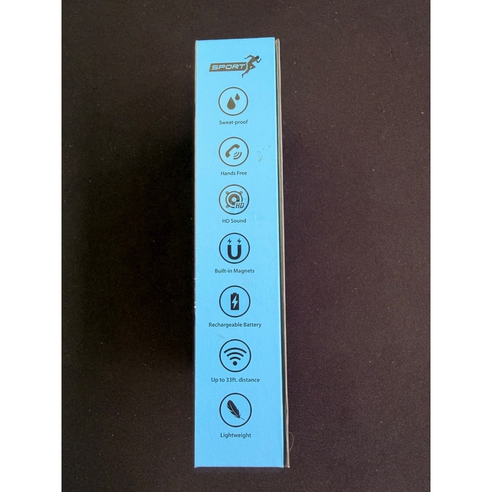 Photive Sport Bluetooth Earbuds In-Ear Blue Wireless Multifunction Button SEALED - Picture 4 of 7